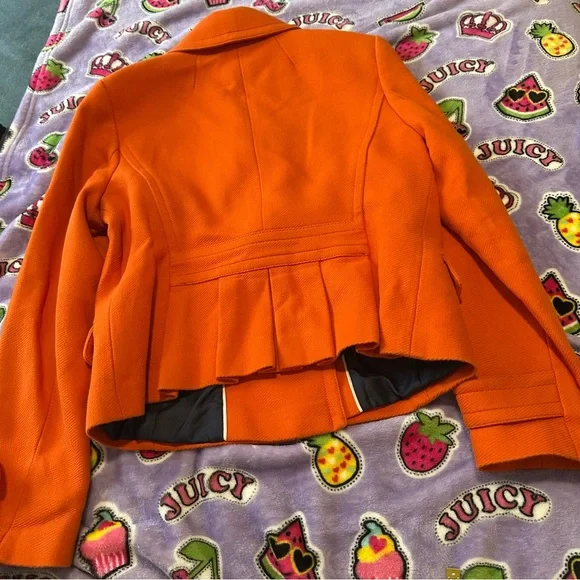 Orange Preppy Banana Republic Large Womens Gold Buttons Autumn Business Casual - Picture 9 of 9